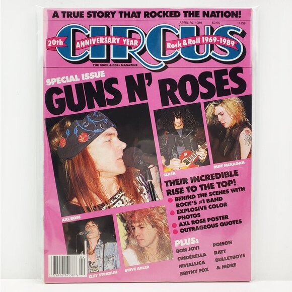 Circus Magazine Metallica Guns n Roses Headbangers' Ball Apr. 1989 Unread Stock - Picture 1 of 10